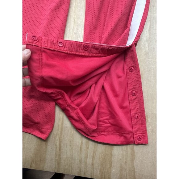 Vintage Men’s XL Breakaway Pants Red Snaps Retro 90’s Track Snap Drawstring Mesh - Picture 2 of 7